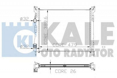 KALE OTO RADYATOR 207400 -  Радиатор, охлаждение двигателя